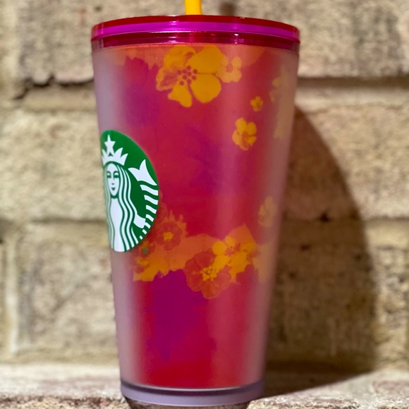 NEW❤️💗💛Starbucks Summer 2022 Release 2 Soft Touch Festive Floral Grande Tumblr - Picture 7 of 7